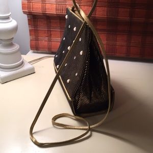 Elegant Black and Gold Crossbody Bag